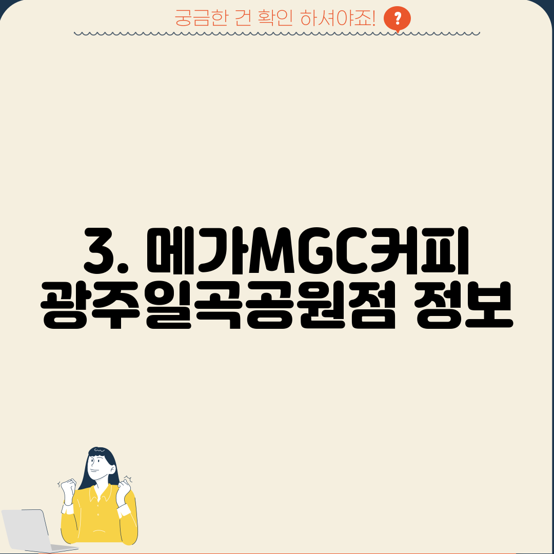 3. 메가MGC커피 광주일곡공원점 정보