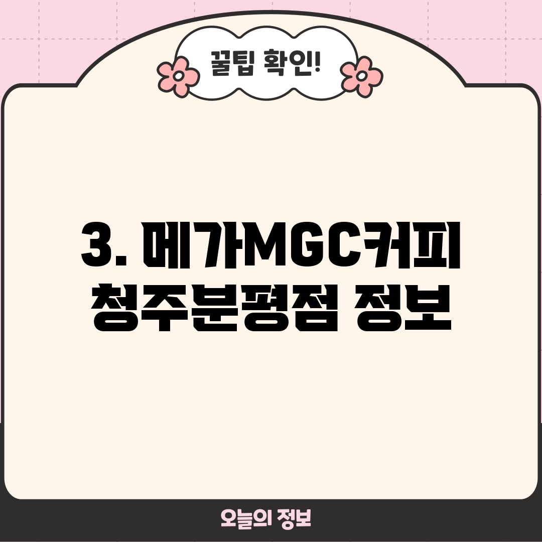 3. 메가MGC커피 청주분평점 정보