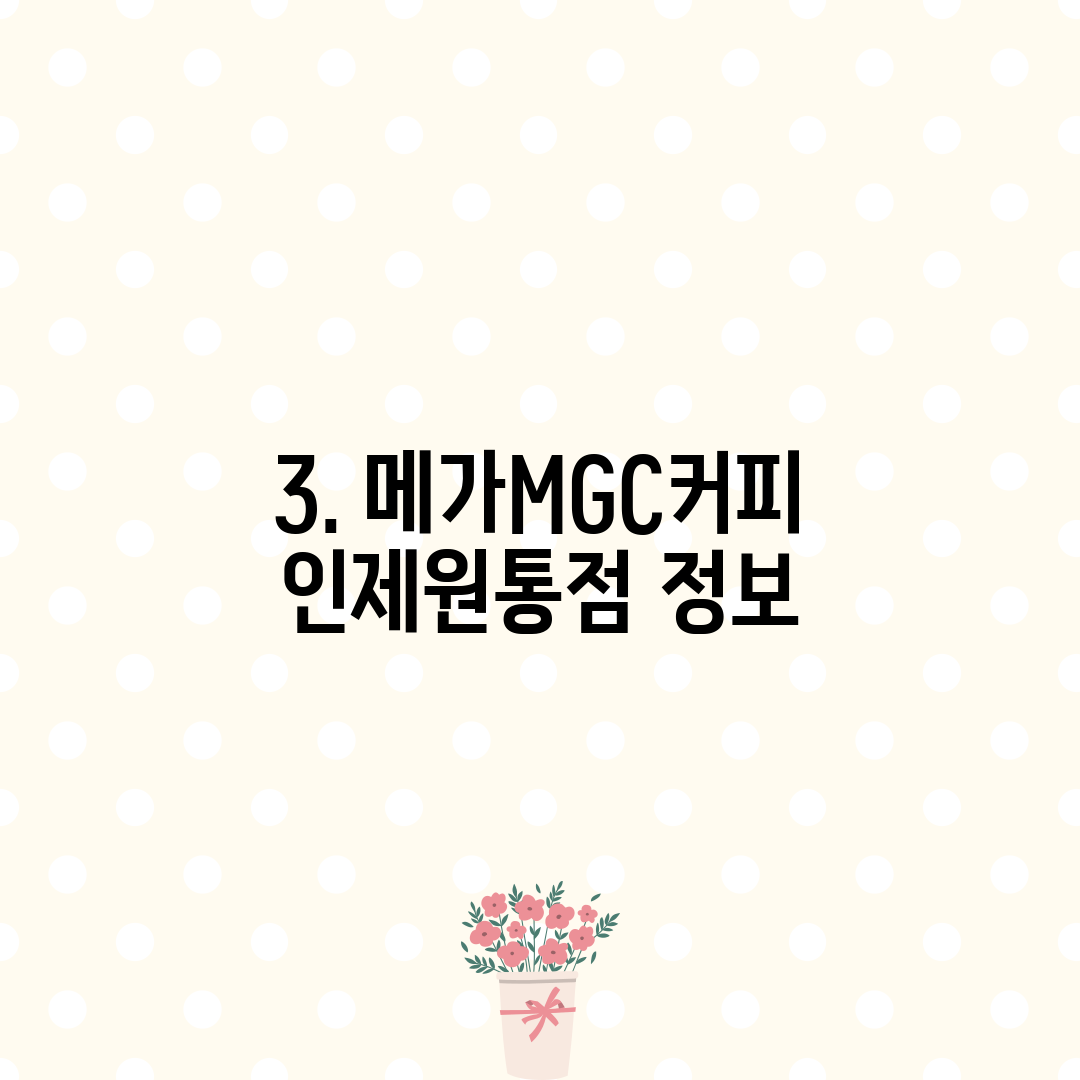 3. 메가MGC커피 인제원통점 정보