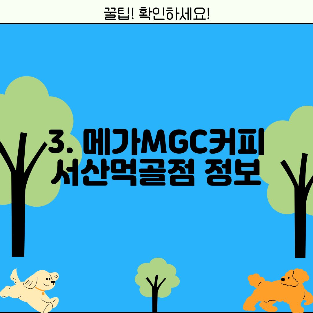3. 메가MGC커피 서산먹골점 정보