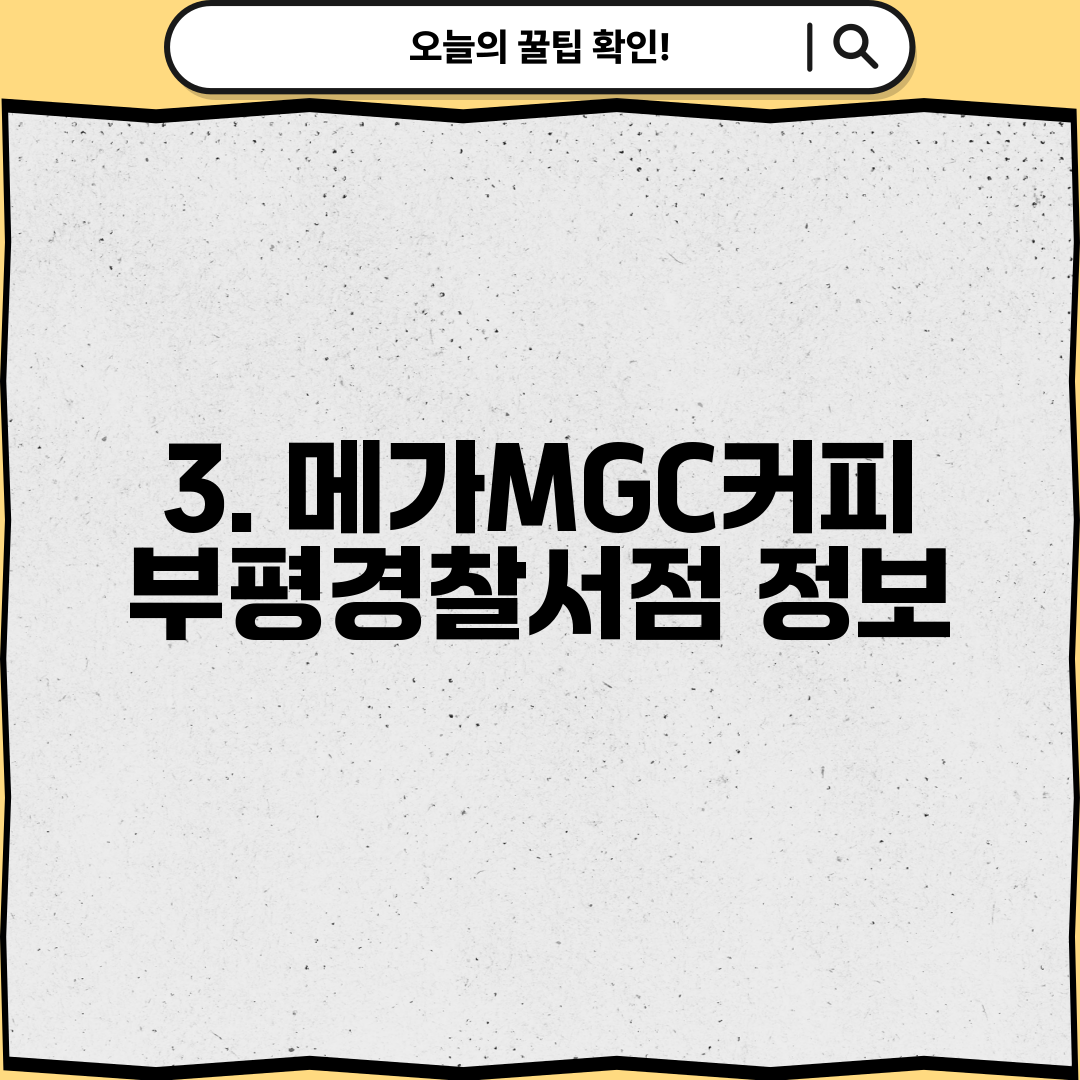 3. 메가MGC커피 부평경찰서점 정보