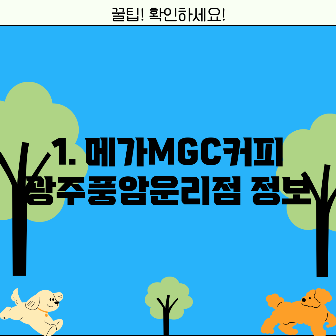 1. 메가MGC커피 광주풍암운리점 정보