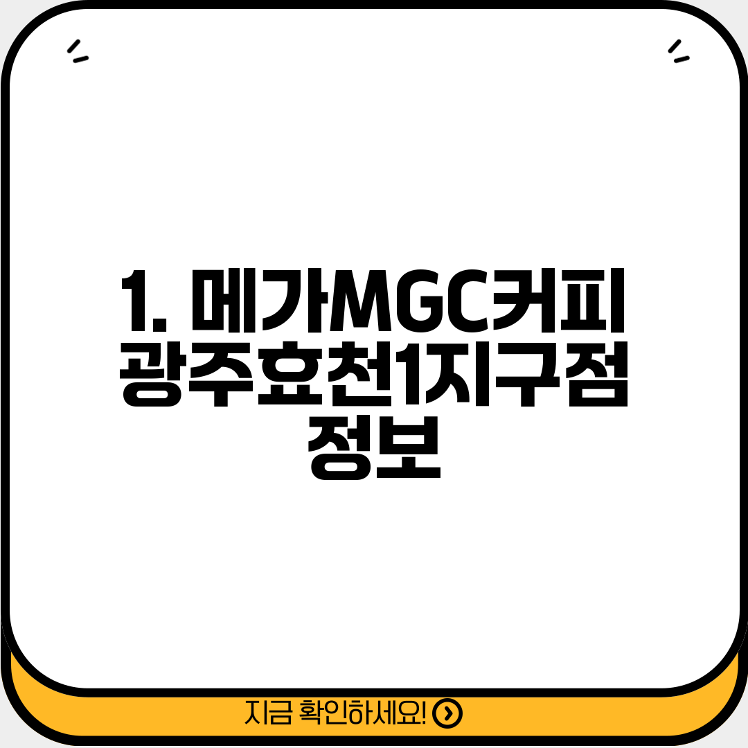 1. 메가MGC커피 광주효천1지구점 정보