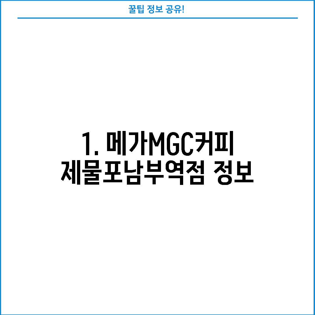 1. 메가MGC커피 제물포남부역점 정보