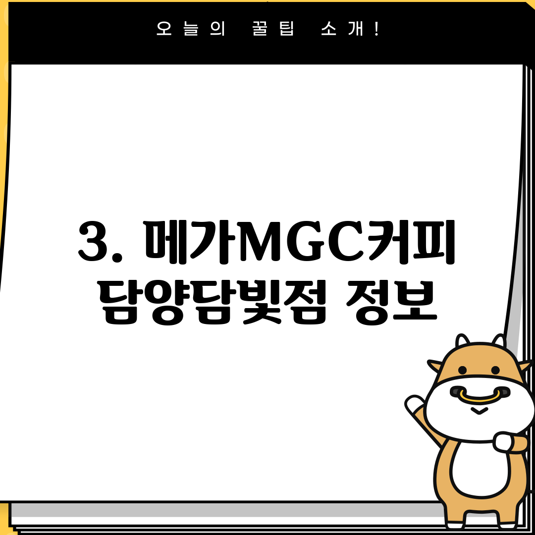 3. 메가MGC커피 담양담빛점 정보