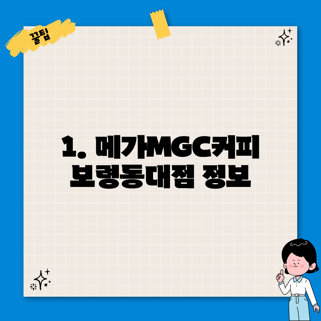 1. 메가MGC커피 보령동대점 정보