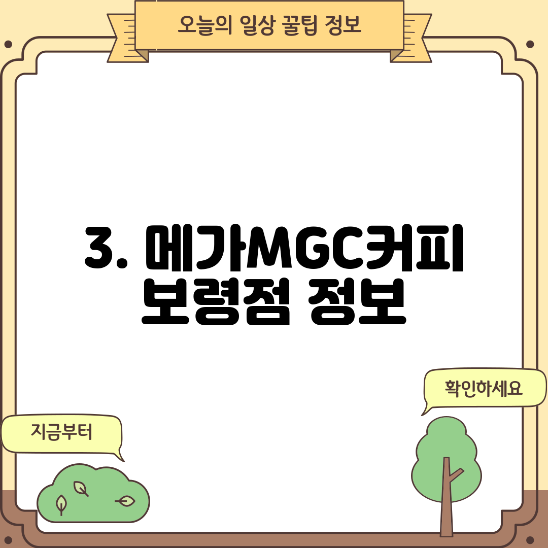 3. 메가MGC커피 보령점 정보