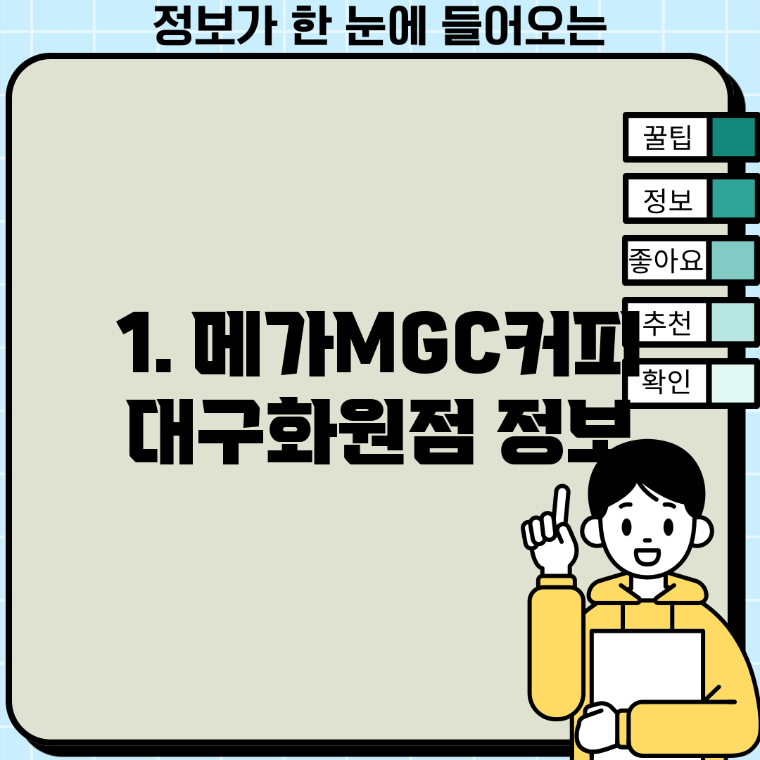 1. 메가MGC커피 대구화원점 정보