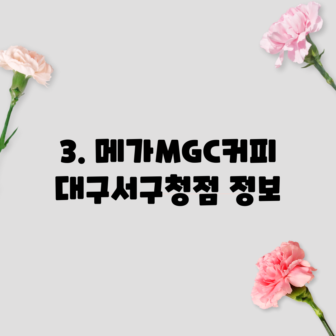 3. 메가MGC커피 대구서구청점 정보