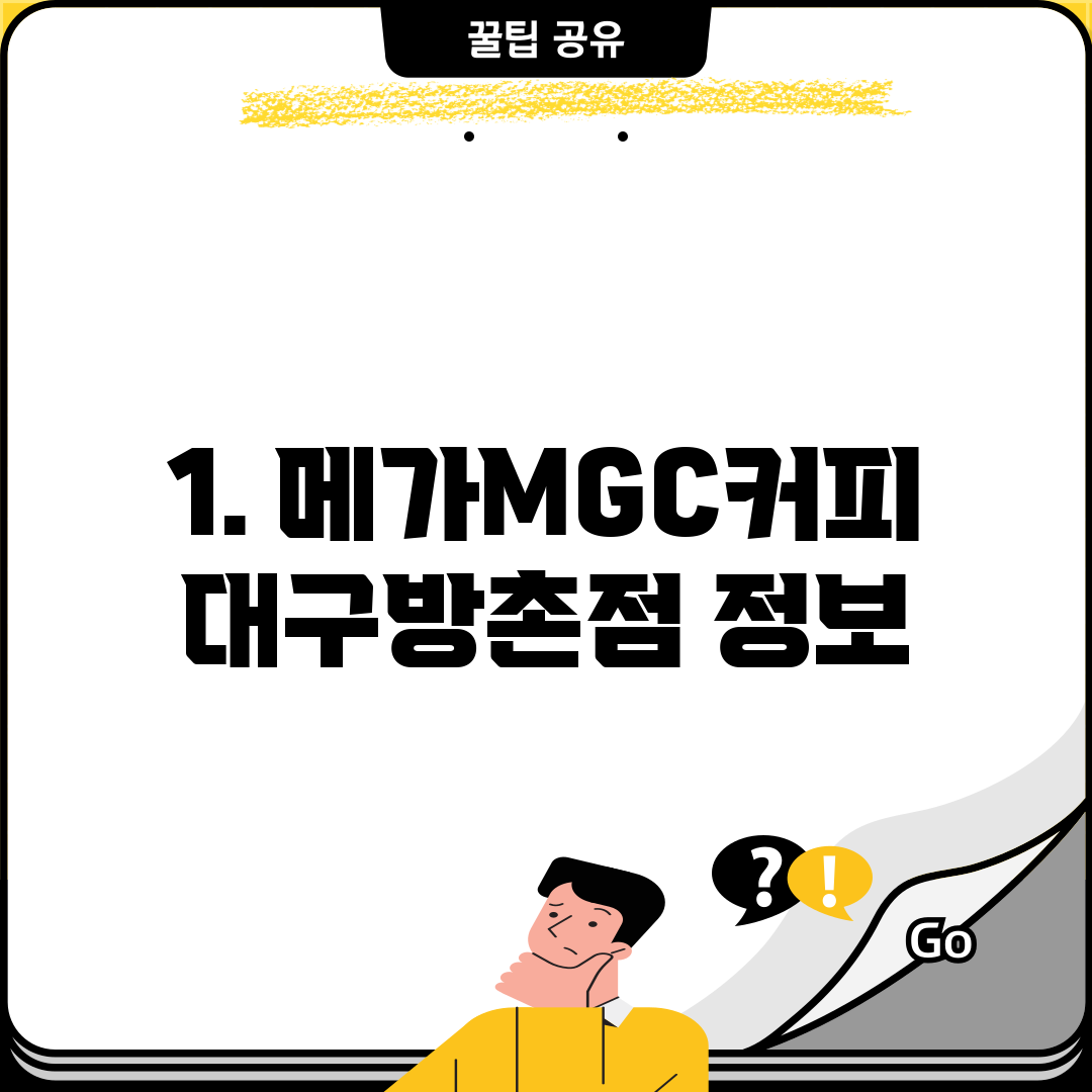 1. 메가MGC커피 대구방촌점 정보