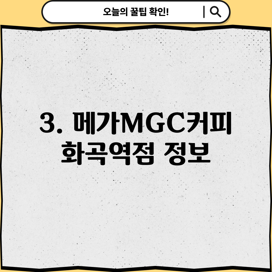 3. 메가MGC커피 화곡역점 정보