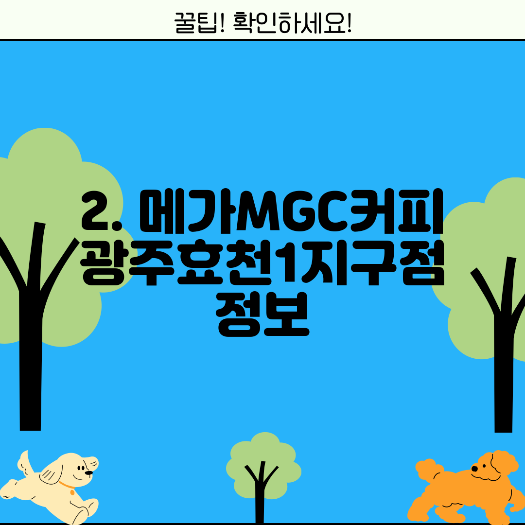 2. 메가MGC커피 광주효천1지구점 정보