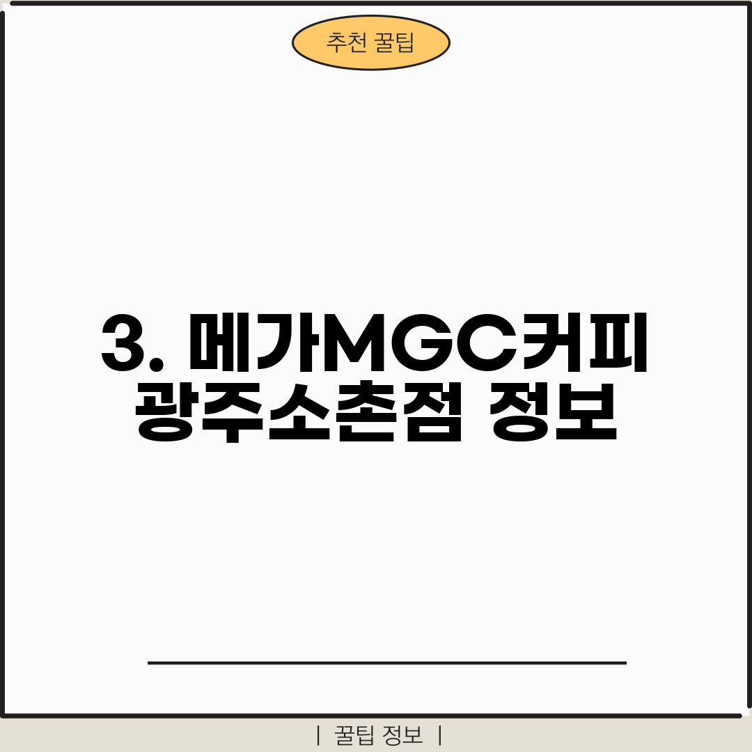 3. 메가MGC커피 광주소촌점 정보