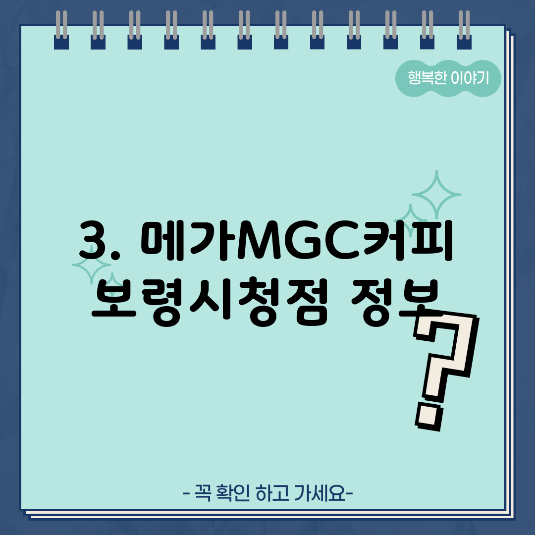 3. 메가MGC커피 보령시청점 정보