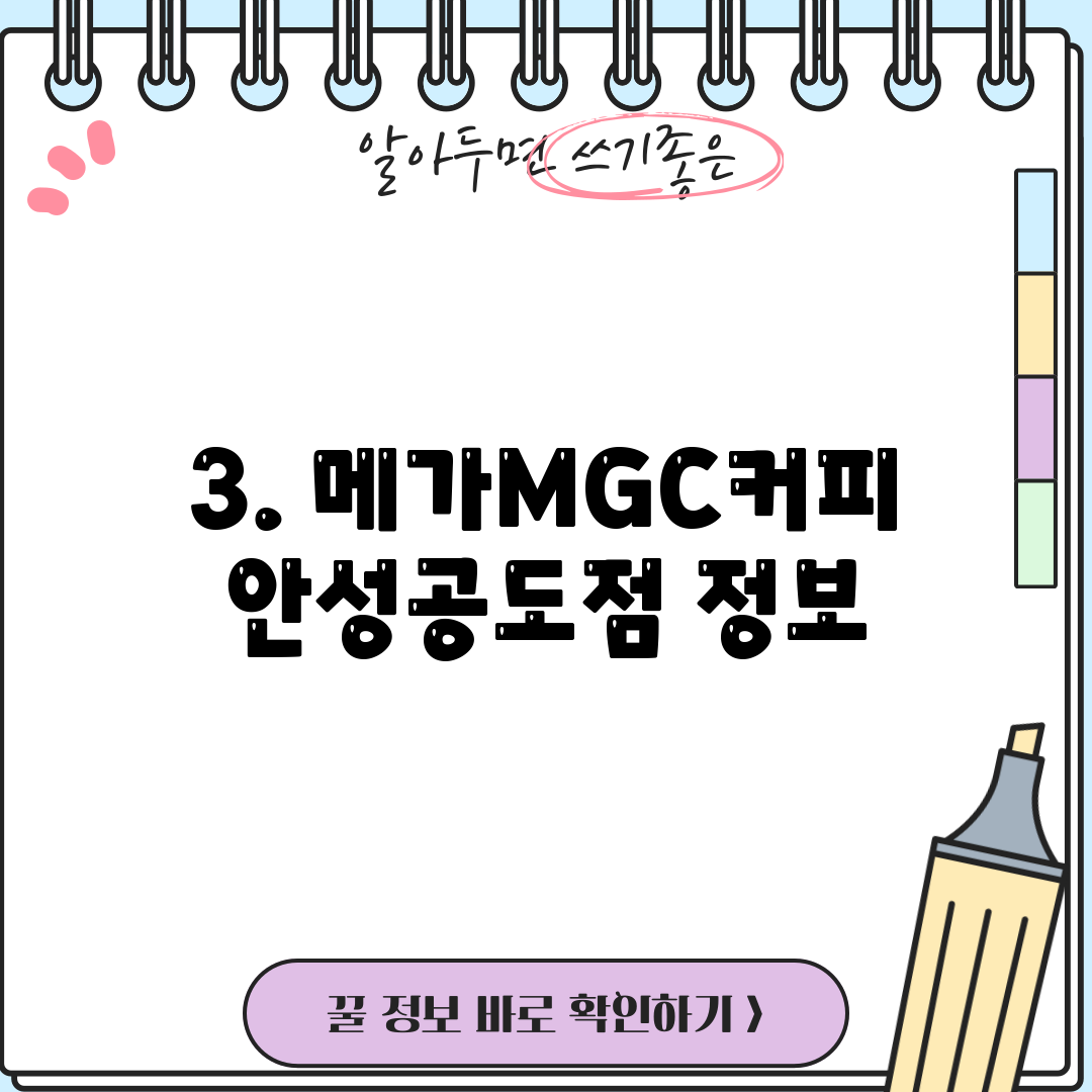 3. 메가MGC커피 안성공도점 정보