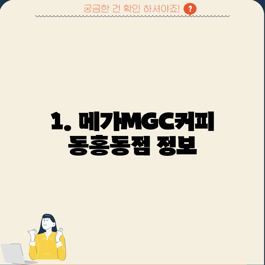 1. 메가MGC커피 동홍동점 정보