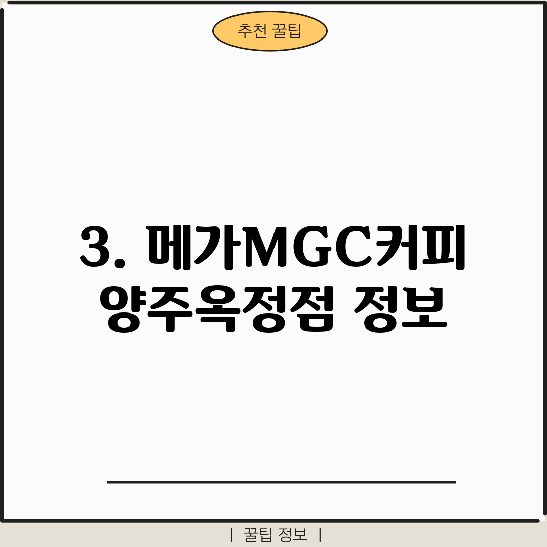 3. 메가MGC커피 양주옥정점 정보