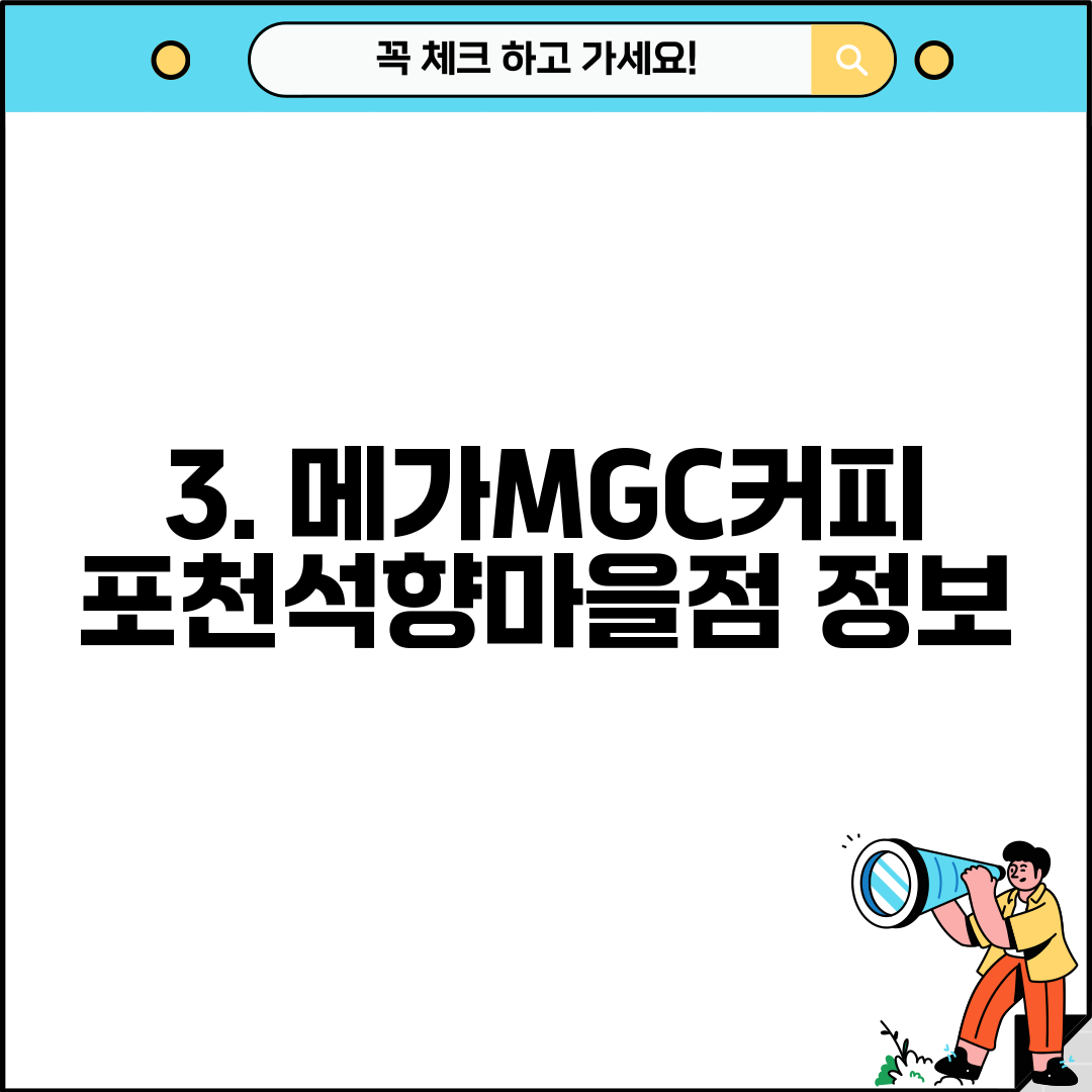 3. 메가MGC커피 포천석향마을점 정보