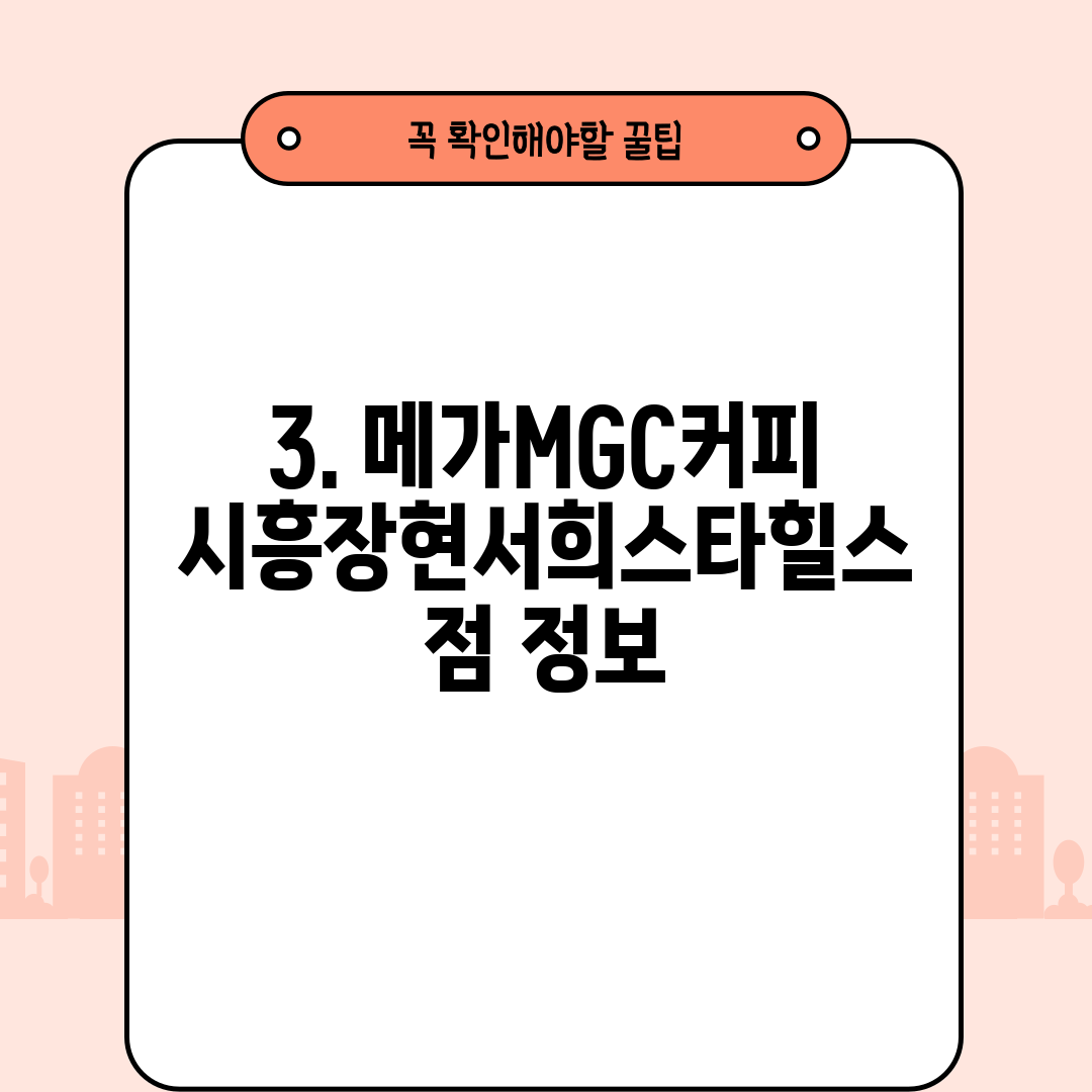 3. 메가MGC커피 시흥장현서희스타힐스점 정보