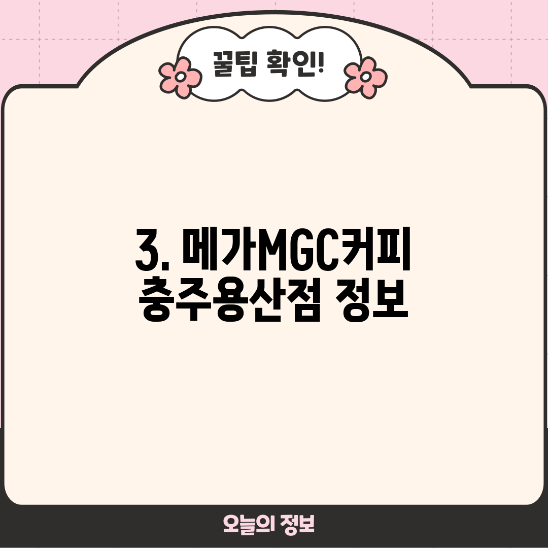 3. 메가MGC커피 충주용산점 정보