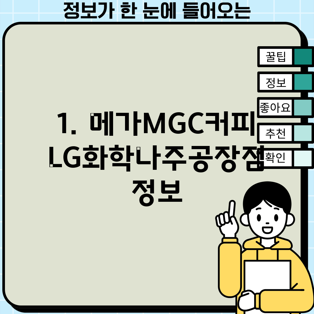 1. 메가MGC커피 LG화학나주공장점 정보