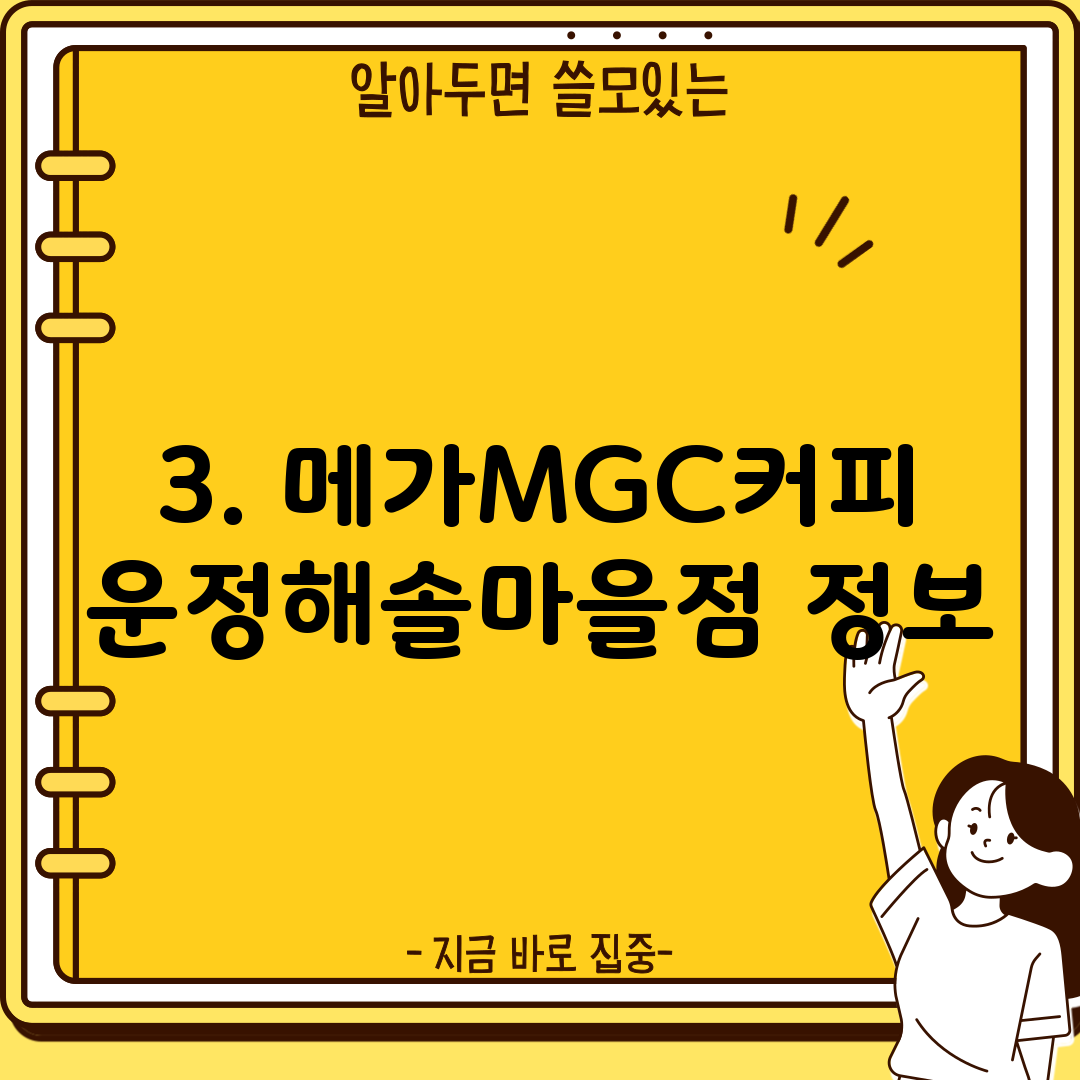 3. 메가MGC커피 운정해솔마을점 정보