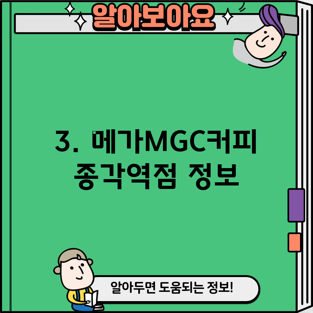 3. 메가MGC커피 종각역점 정보