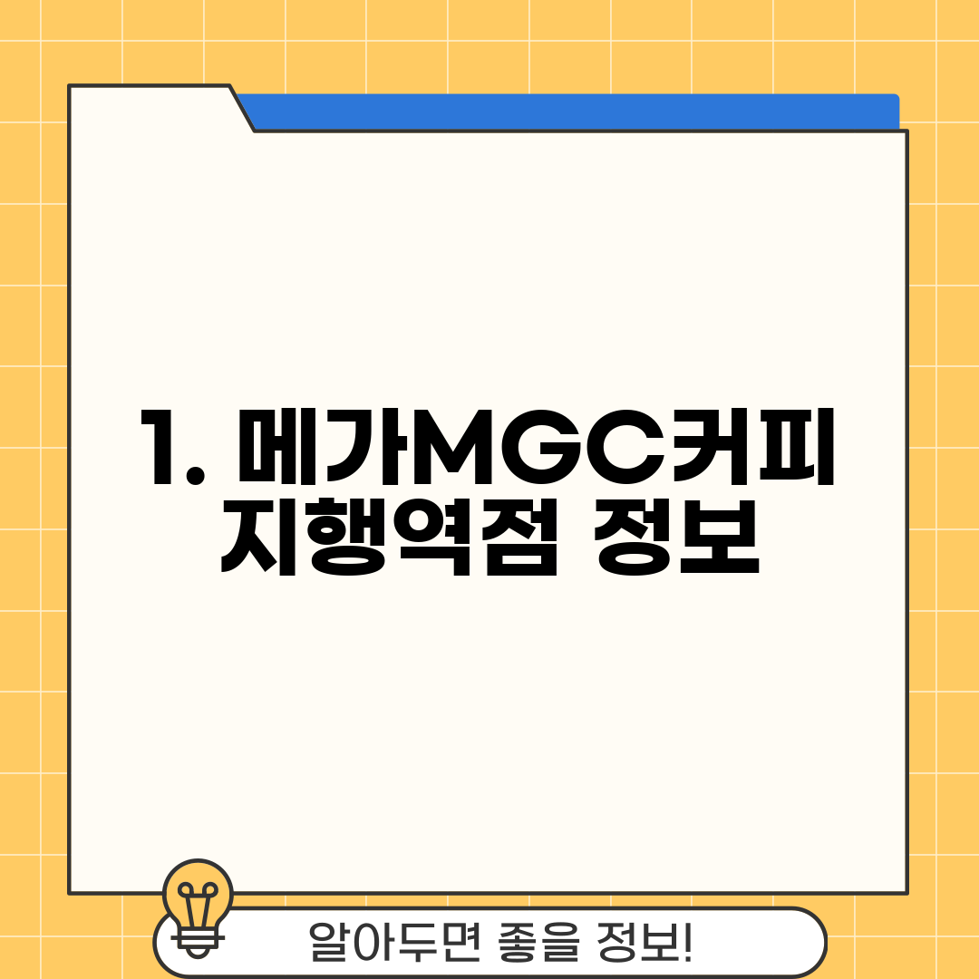 1. 메가MGC커피 지행역점 정보