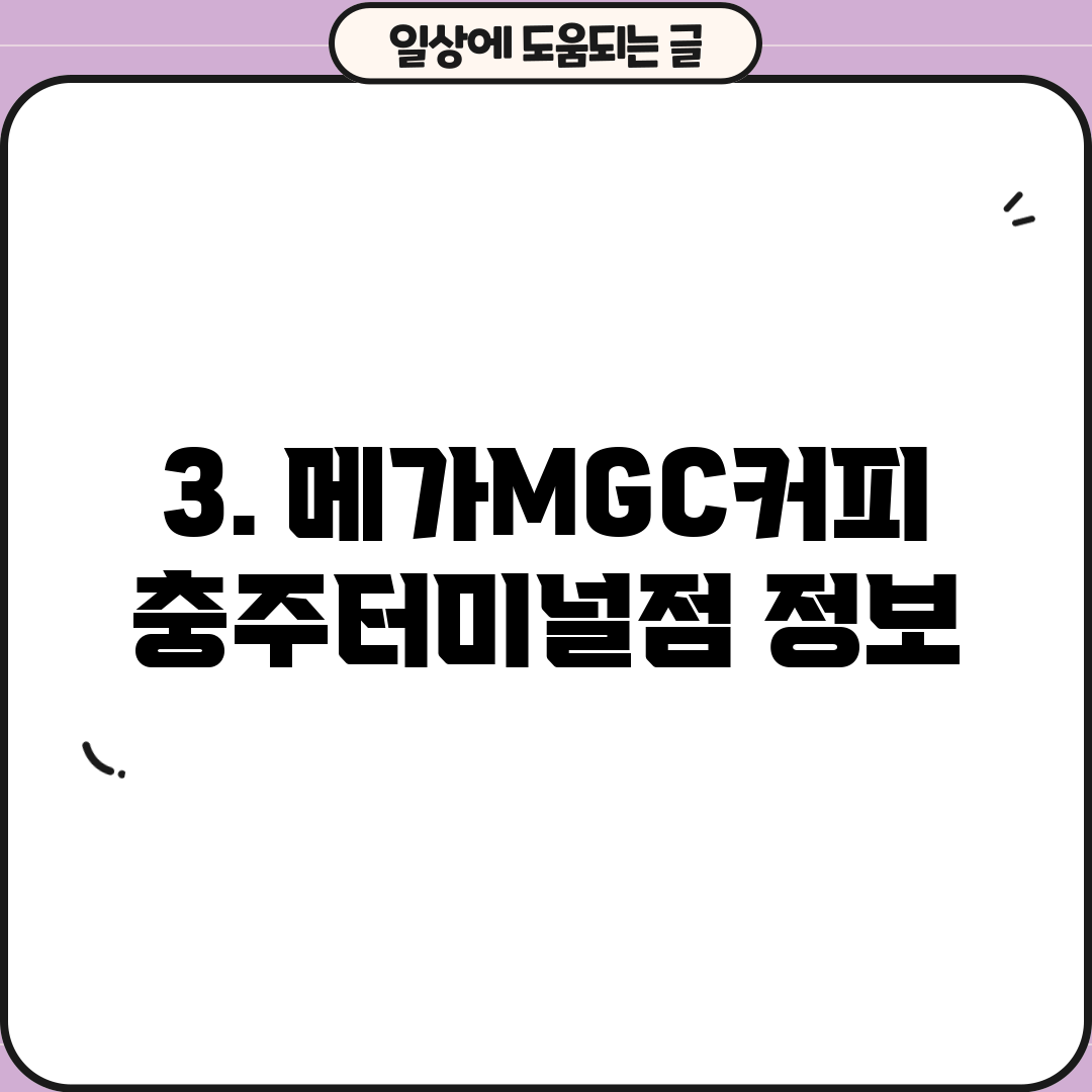 3. 메가MGC커피 충주터미널점 정보