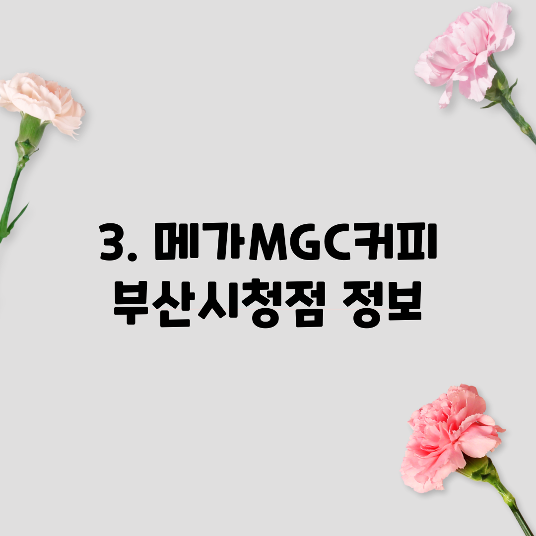 3. 메가MGC커피 부산시청점 정보