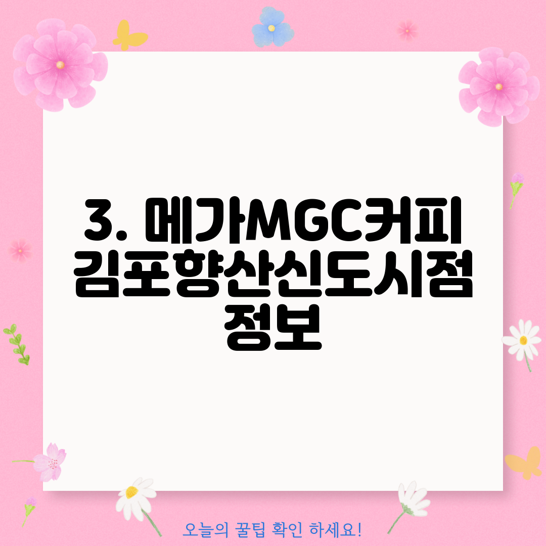 3. 메가MGC커피 김포향산신도시점 정보