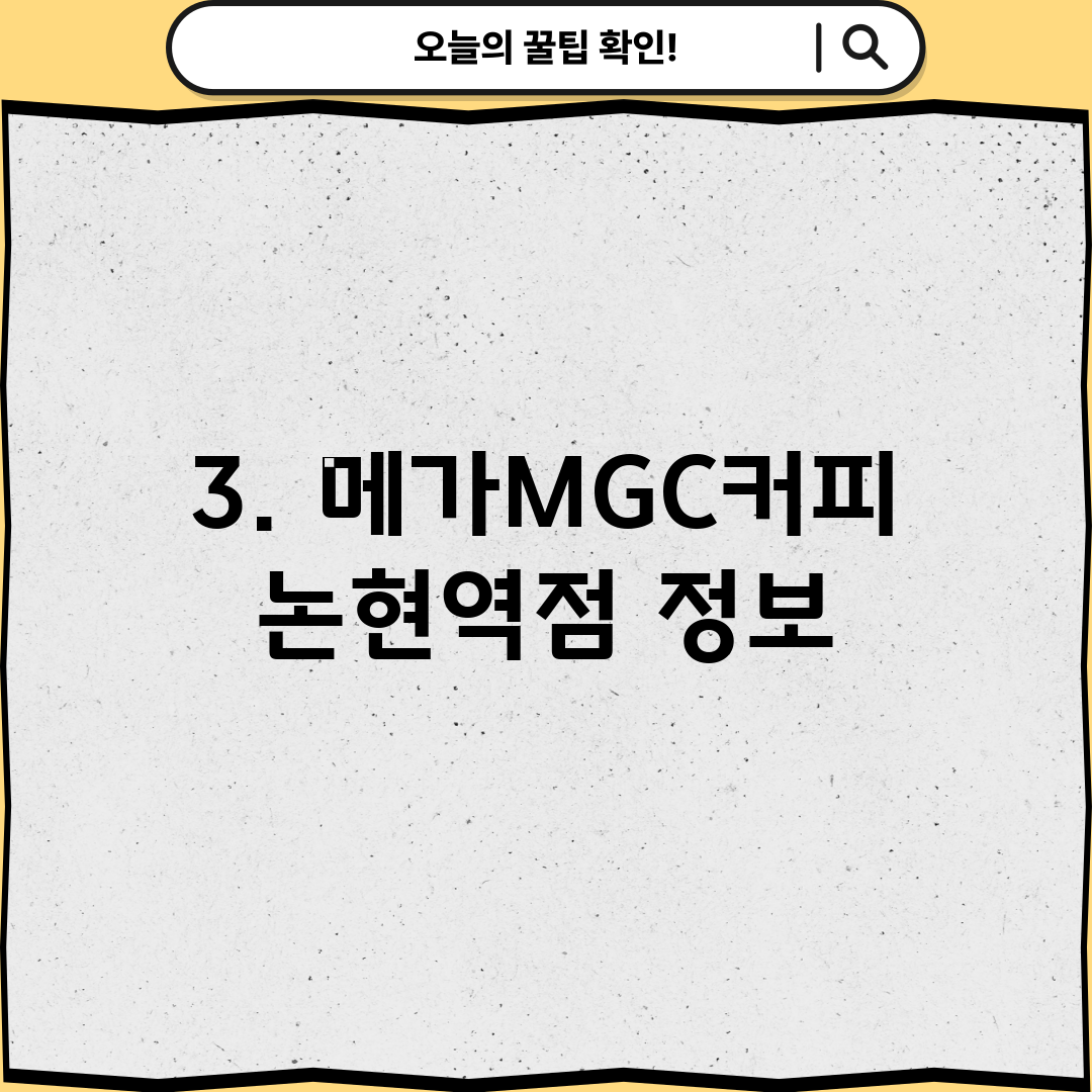 3. 메가MGC커피 논현역점 정보