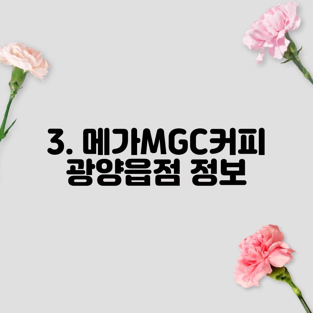 3. 메가MGC커피 광양읍점 정보