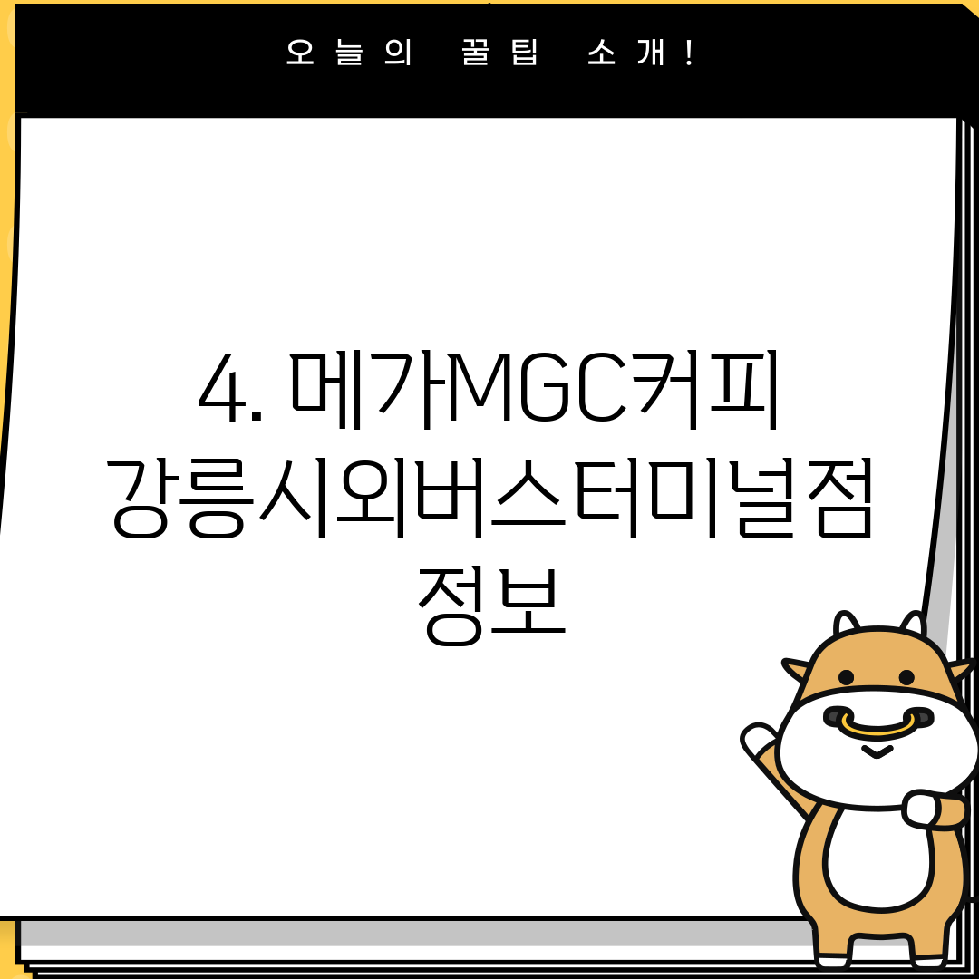 4. 메가MGC커피 강릉시외버스터미널점 정보