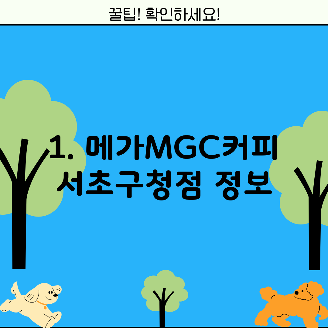 1. 메가MGC커피 서초구청점 정보