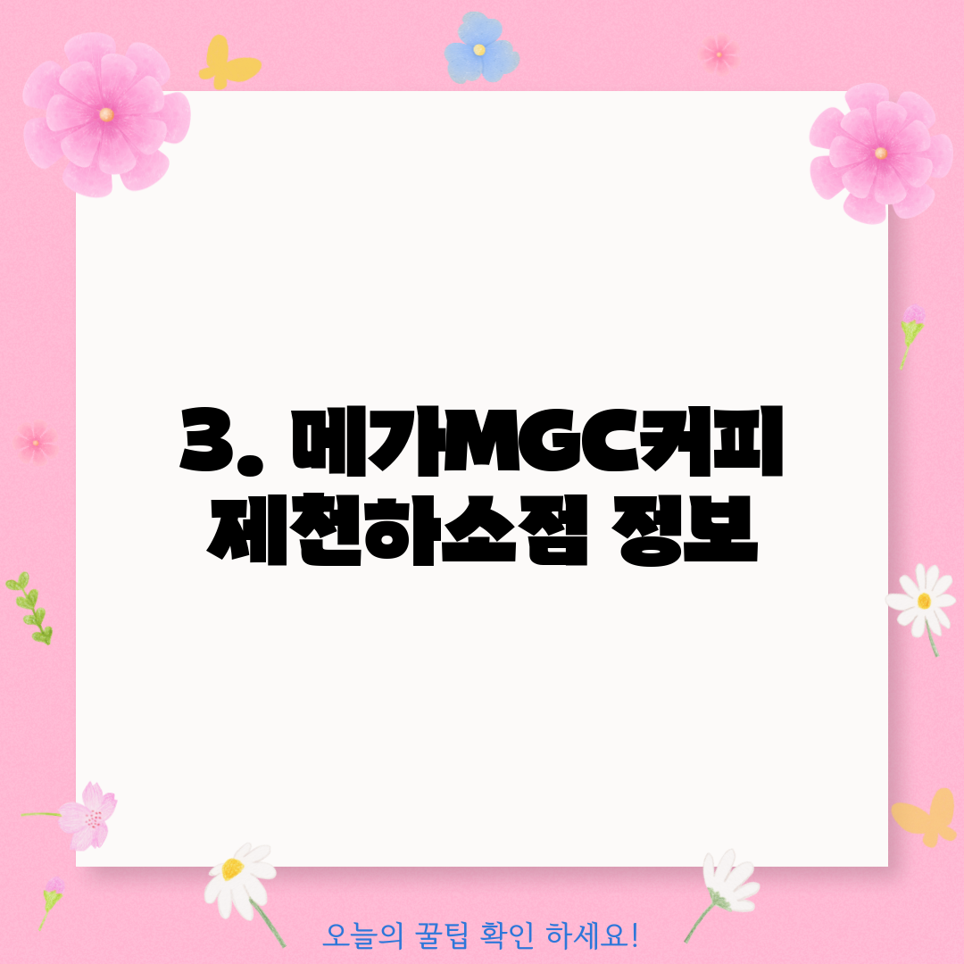 3. 메가MGC커피 제천하소점 정보