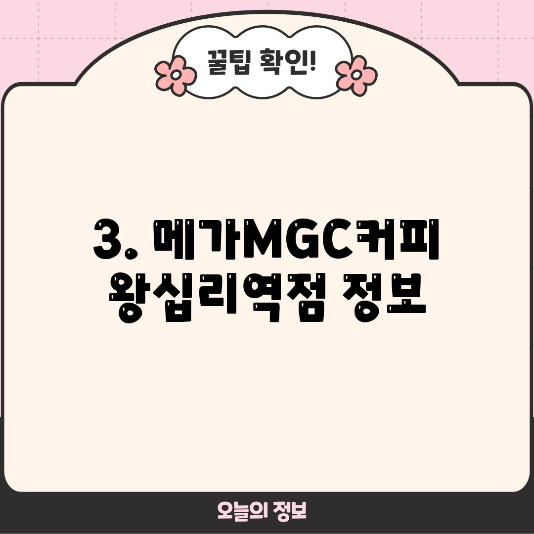 3. 메가MGC커피 왕십리역점 정보