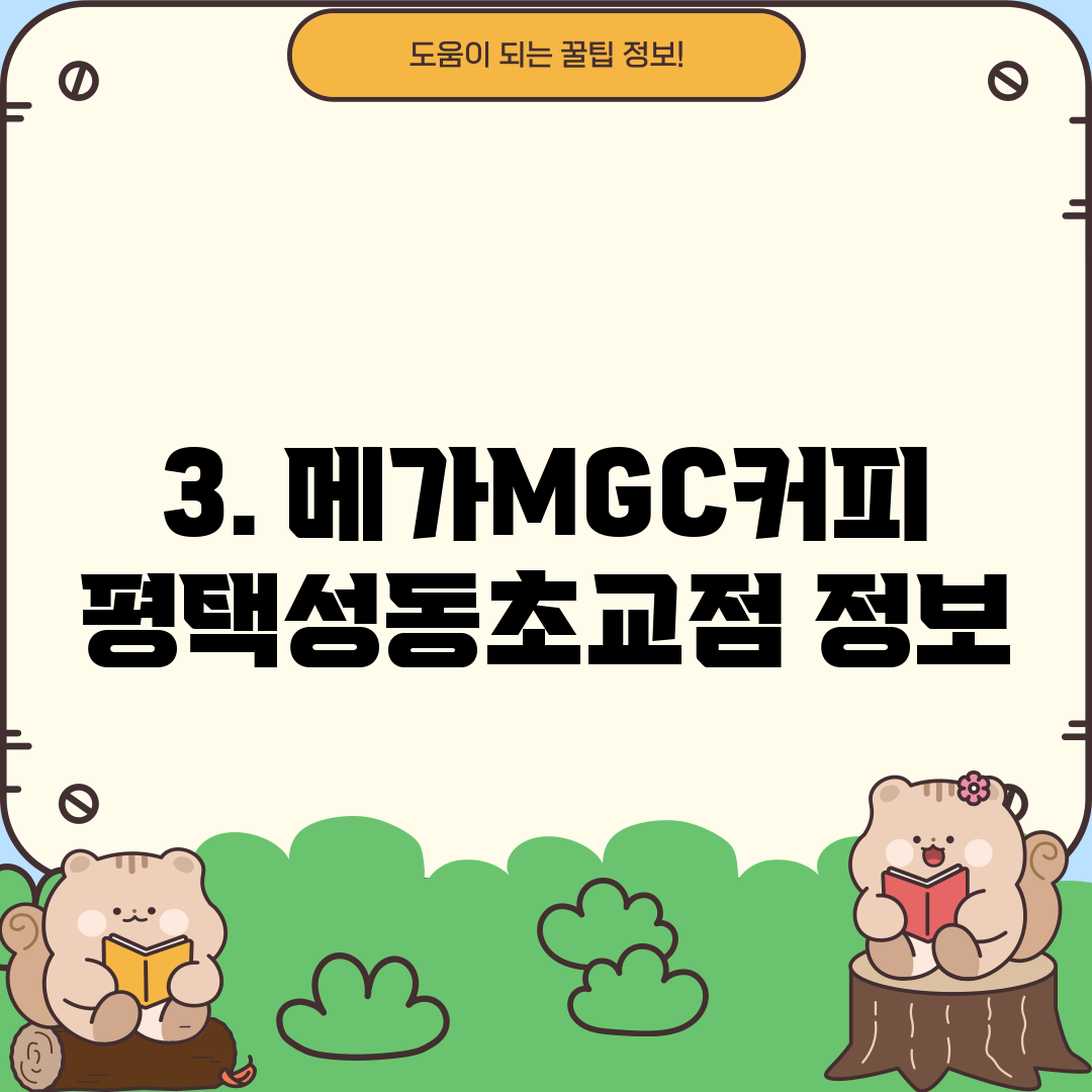 3. 메가MGC커피 평택성동초교점 정보