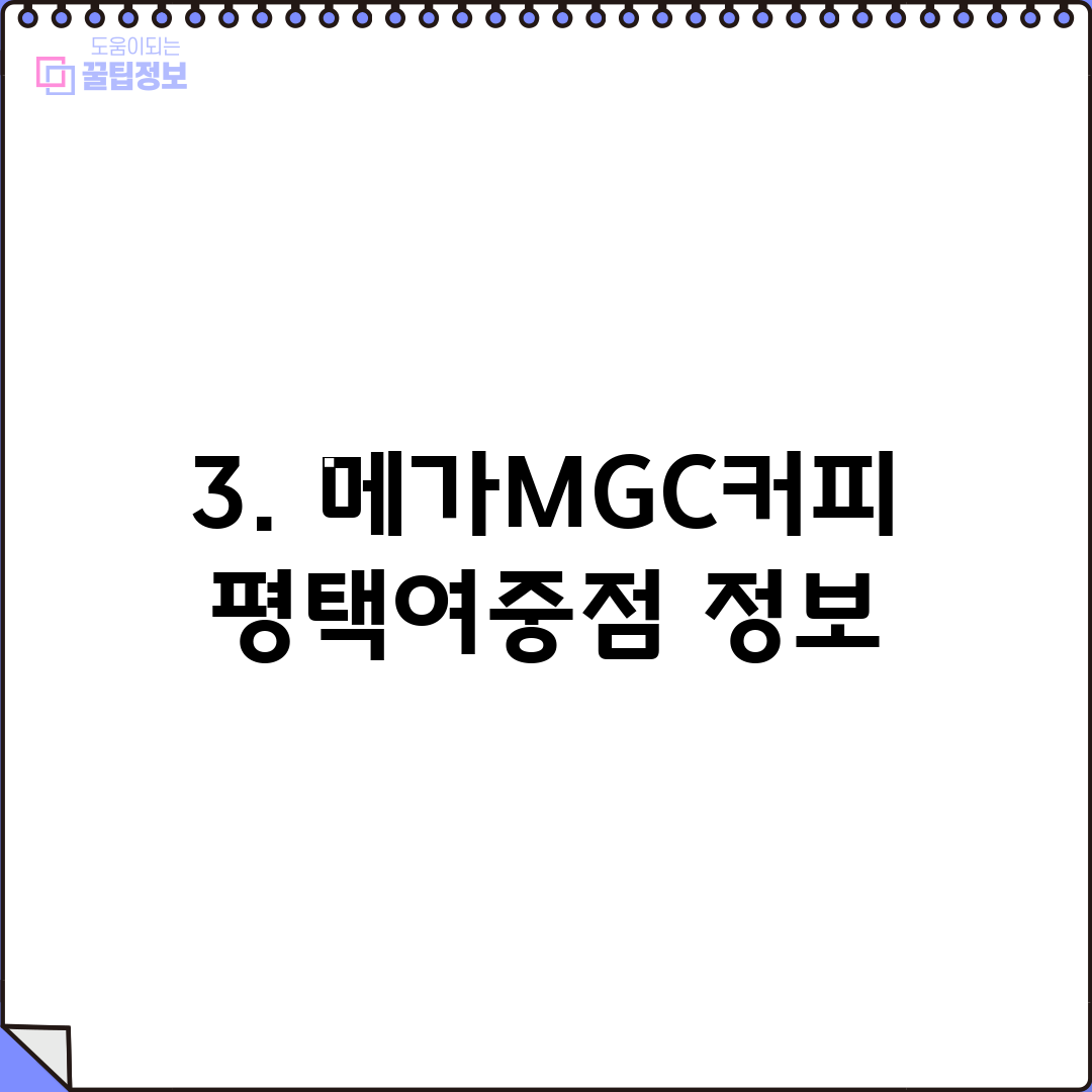 3. 메가MGC커피 평택여중점 정보