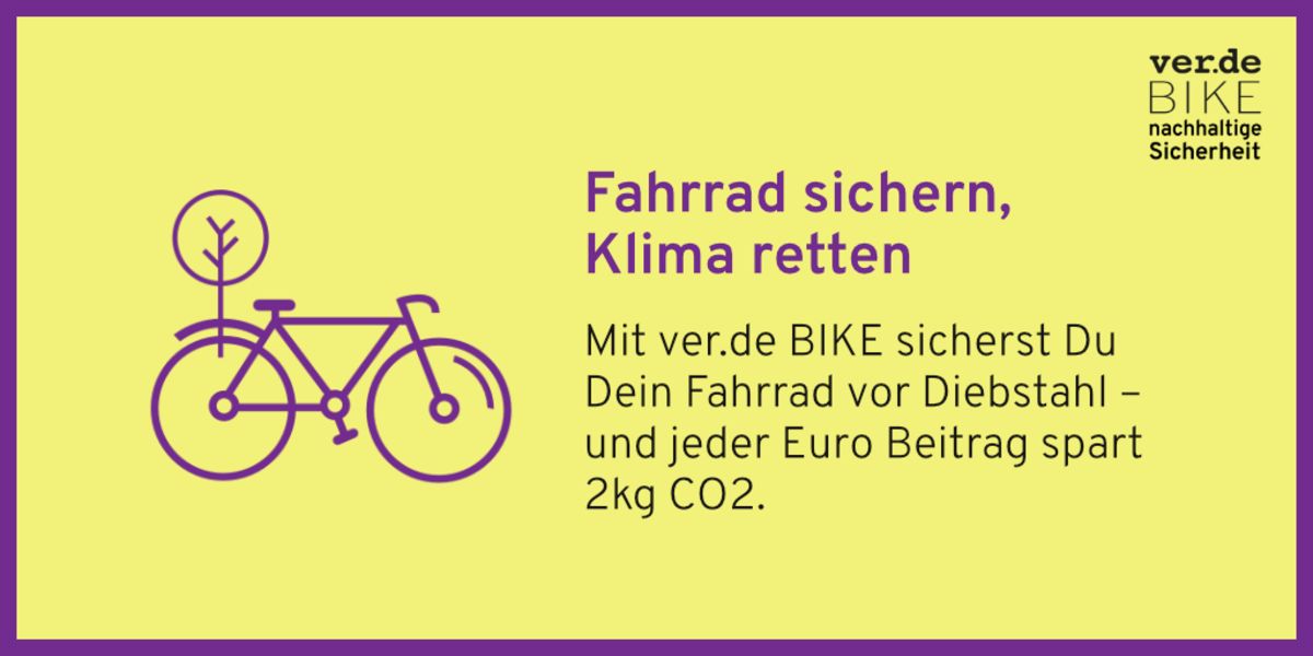 ver.de BIKE - Die nachhaltige Fahrradabsicherung Header Bild