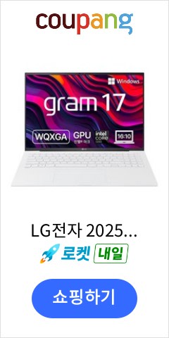 LG전자 2025 그램 17 코어Ultra5, 에센스 화이트, 256GB, 16GB, WIN11 Home, 17Z90S-GA5VK