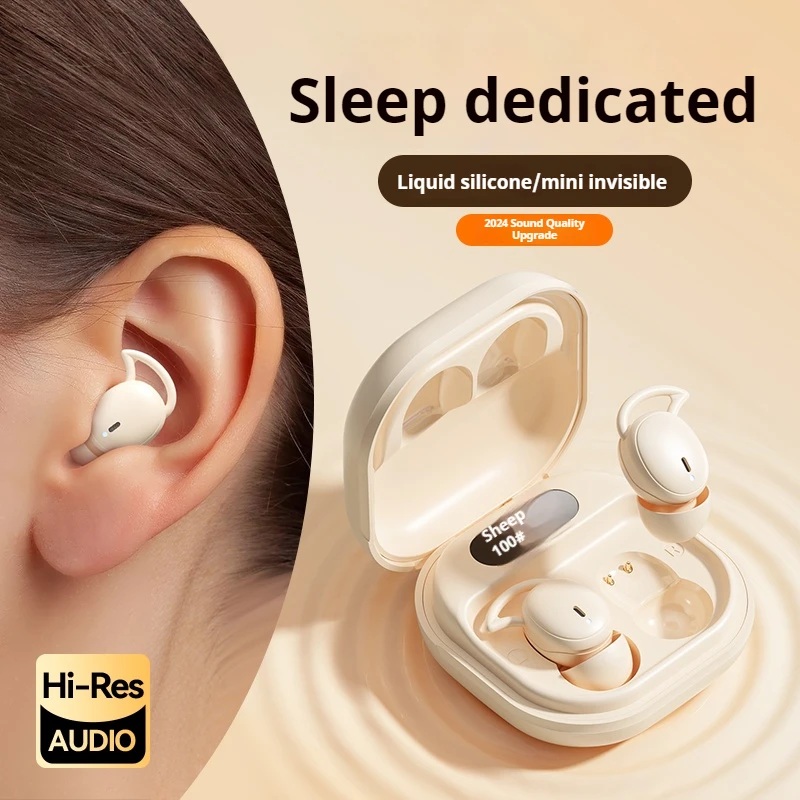 M72 미니 휴대용 무선 이어폰 블루투스 인이어 이어폰 노이즈 감소 무선 수면 이어버드 HIFI 스테레오 음악 헤드셋 무선 이어폰