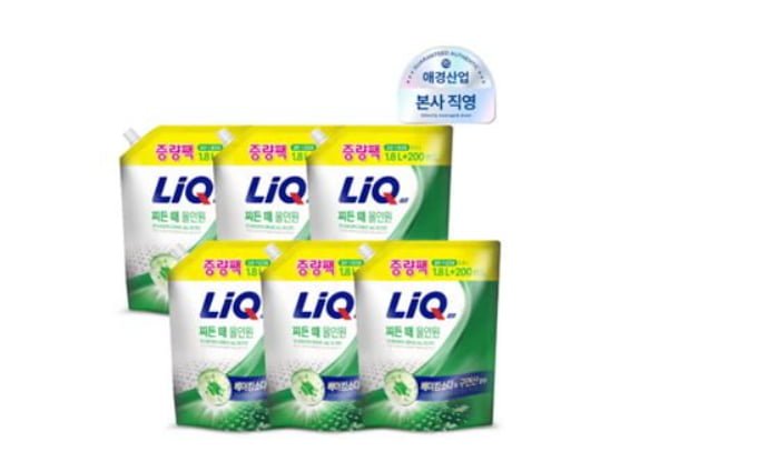 (본사 직영) 리큐 찌든때세탁세제1.8L 6개+200ml(17,285원) 무배 아랑아랑2 18:57:28 34 (본사 직영) 리큐 찌든때세탁세제1.8L 6개+200ml(17,285원) 무배 아랑아랑2 18:57:28 34
