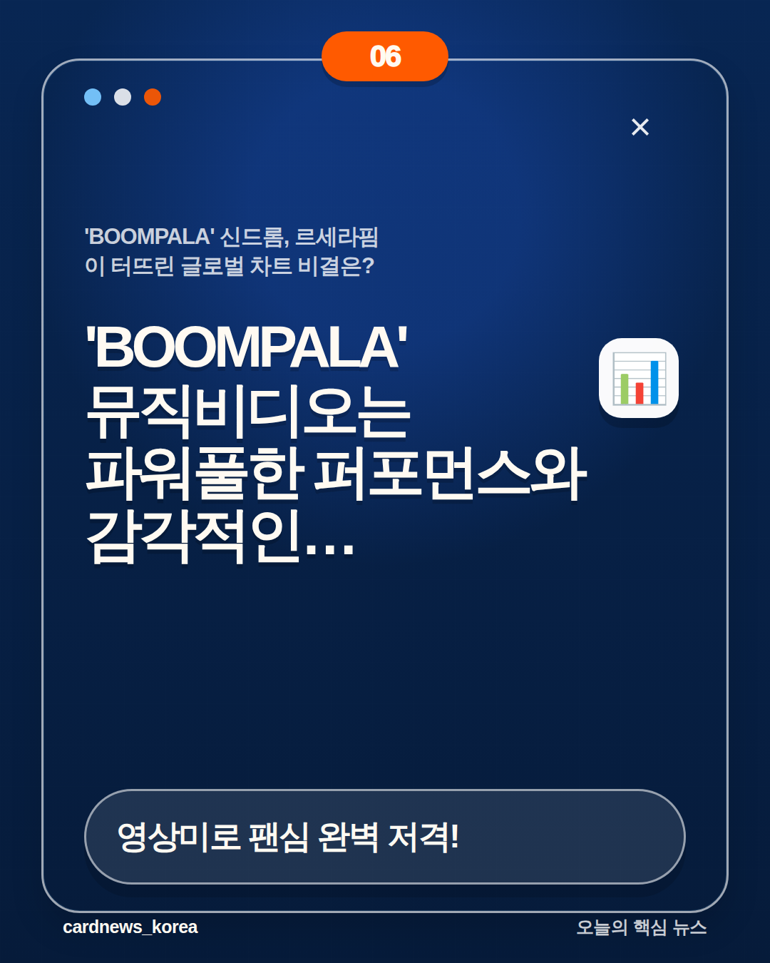 'BOOMPALA' 신드롬, 르세라핌이 터뜨린 글로벌 차트 비결은? 카드뉴스 6번
