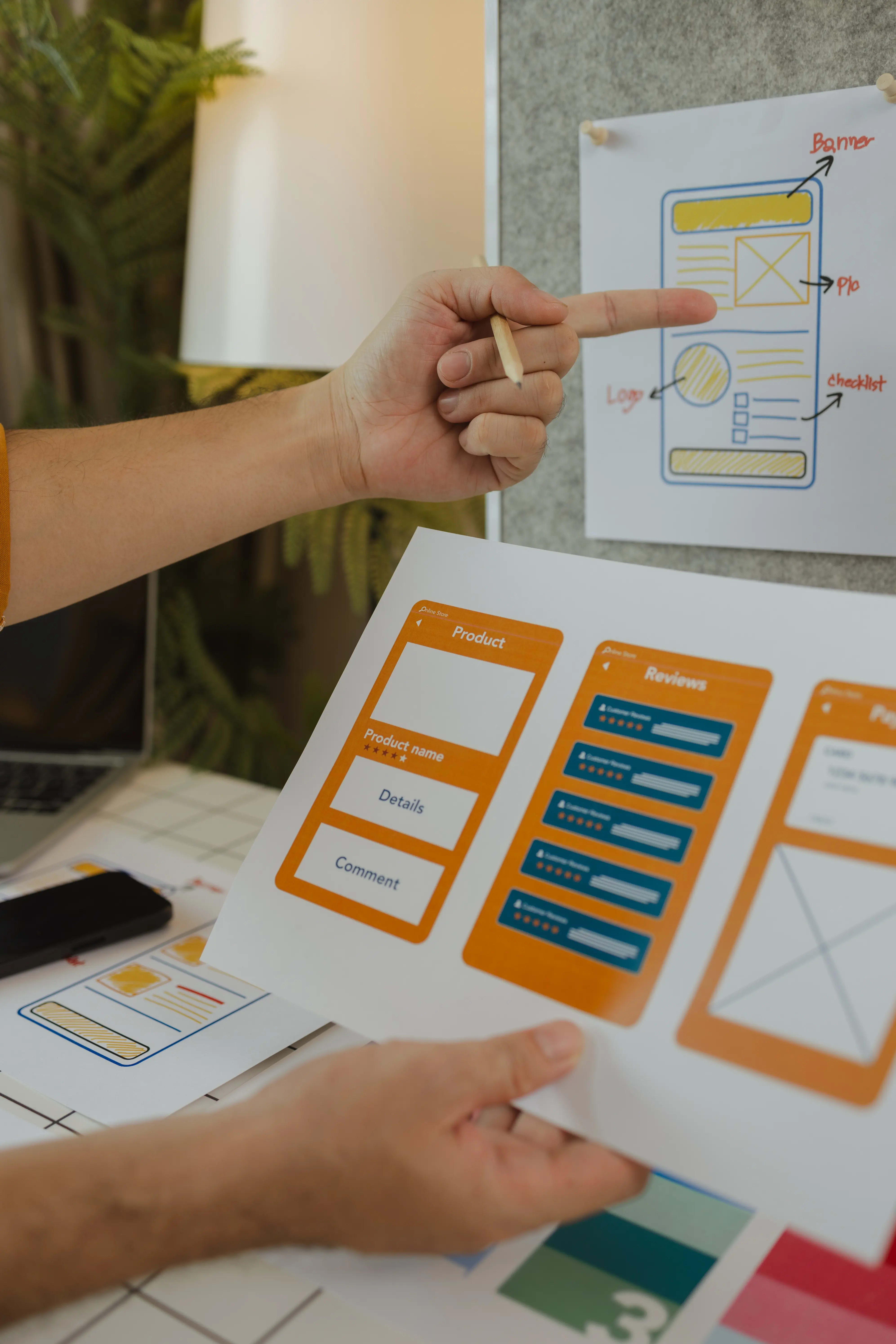 Wireframe planning for conversion-focused website