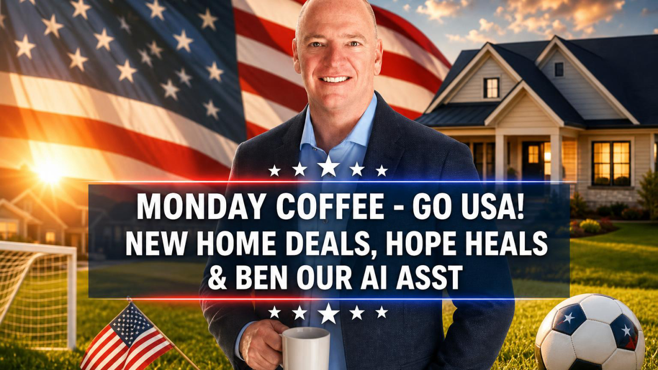 Cover for Monday Morning Coffee: Team USA, Falling Rates, D.R. Horton Deals, Meet Ben O'Toole & Our Week Serving Families in Alabama