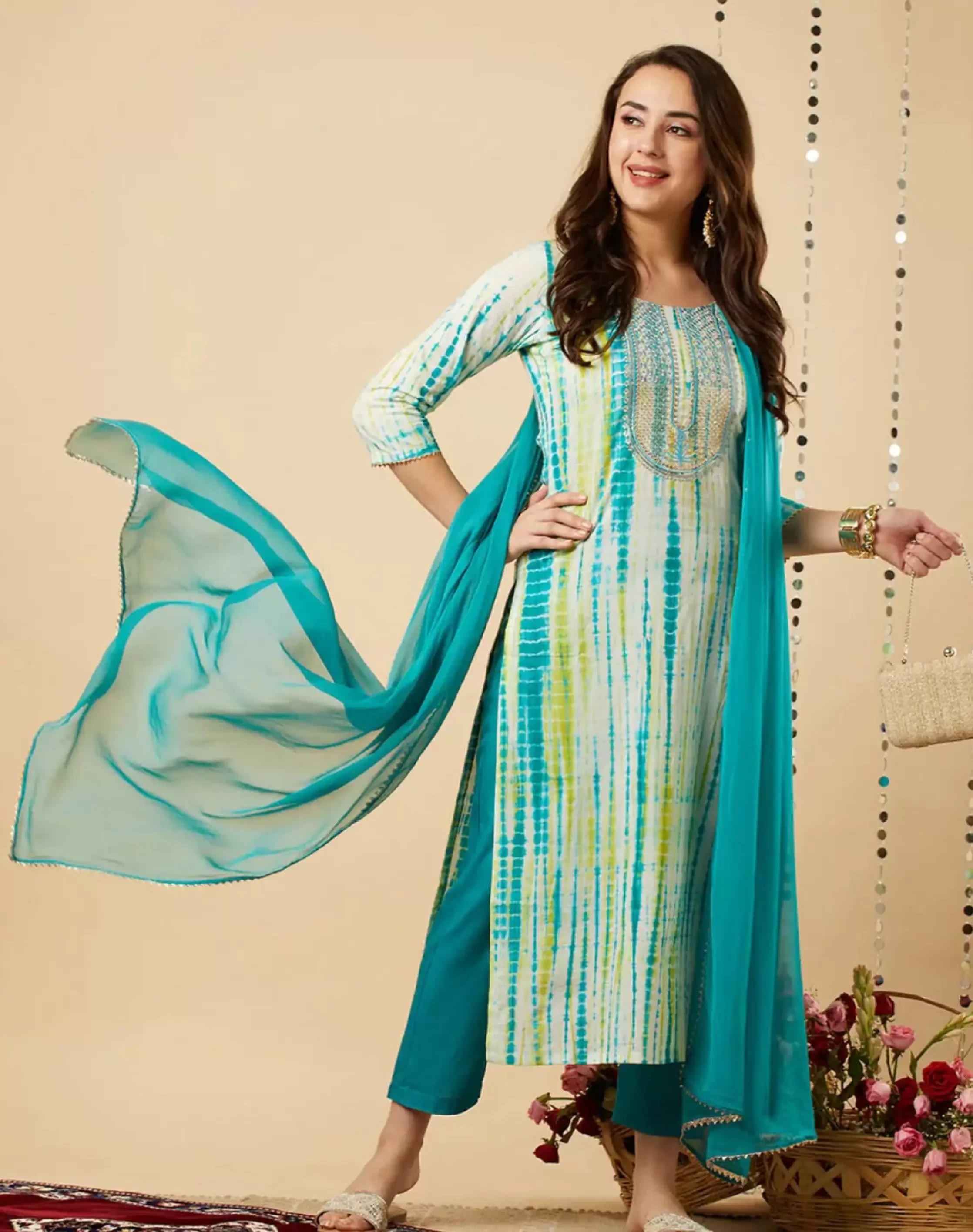 Firozi Breeze Cotton Suit Set(RDSS-01)