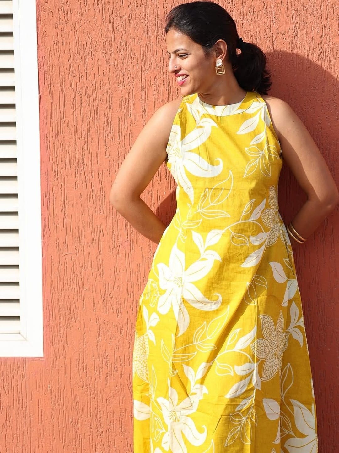 Sunshine Bloom Floral Print Viscose Co-ord Set with Pockets (RDCS-03)