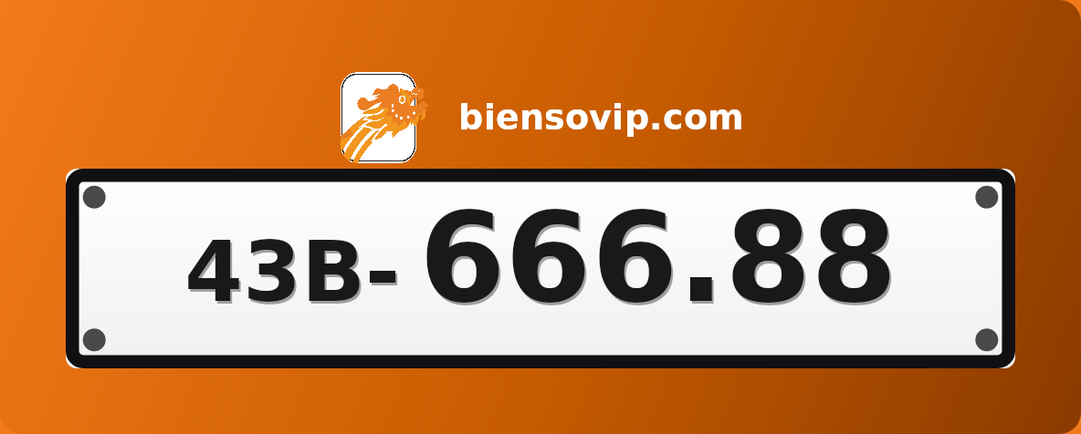 Biển số 43B-666.88