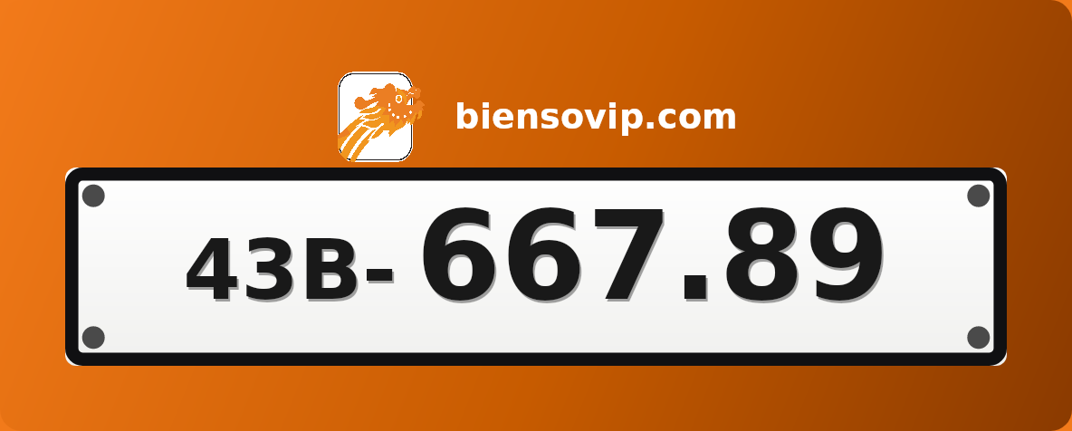 Biển số 43B-667.89